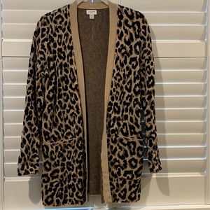 EUC J. Crew Leopard Cardigan
